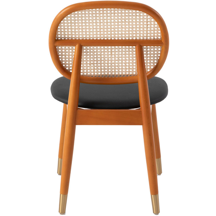 Mid century modern wicker best sale dining chair